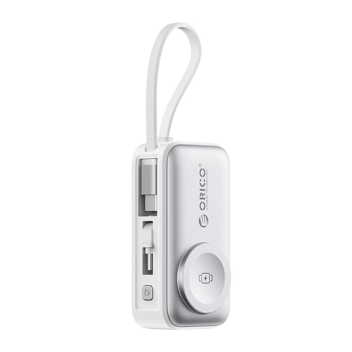ORICO Mini Powerbank 5000mAh, PD 22,5W Externe Handyakkus mit Klappbarem USB-C Stecker & USB-C Kabel