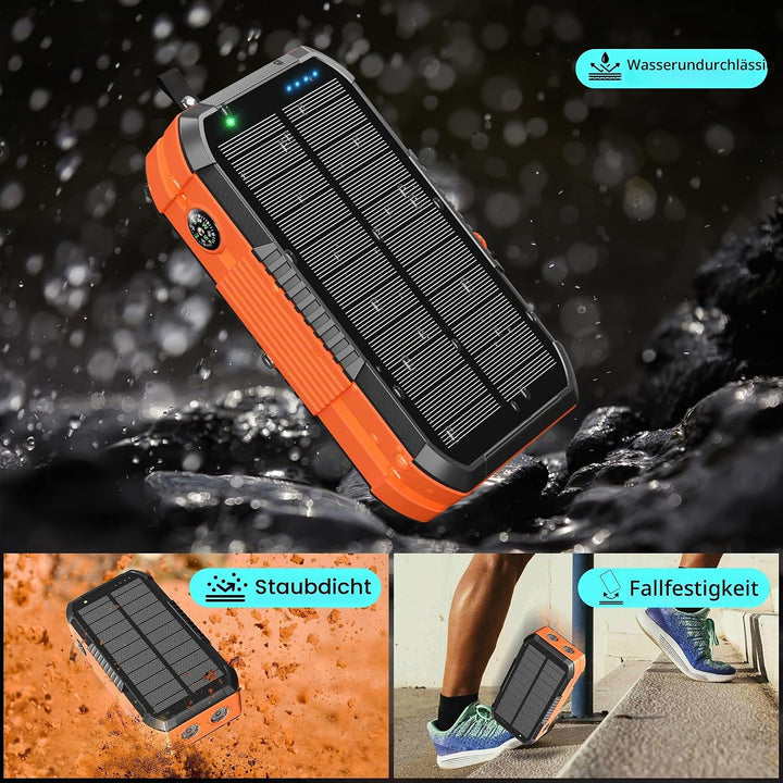 70000mAh Power Bank grosse Solar Powerbank 30W PD Wireless Externer Handyakku tragbares Ladegerät mi