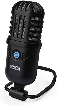 Reloop sPodcaster Go - Professionelles USB-Mikrofon mit vormontiertem Tischständer für Podcasting, S