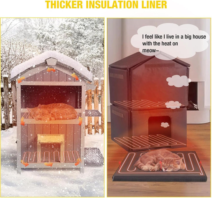 Hundehütte Katzenhaus aus Holz für draussen und drinnen, Haustierhäuser Hunde, Katzen, Hasen und and