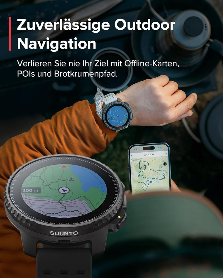 SUUNTO Vertical Abenteuer Uhr - GPS Smartwatch, Akkulaufzeit bis zu 65 Tagen, Militärgeprüftes Gehäu