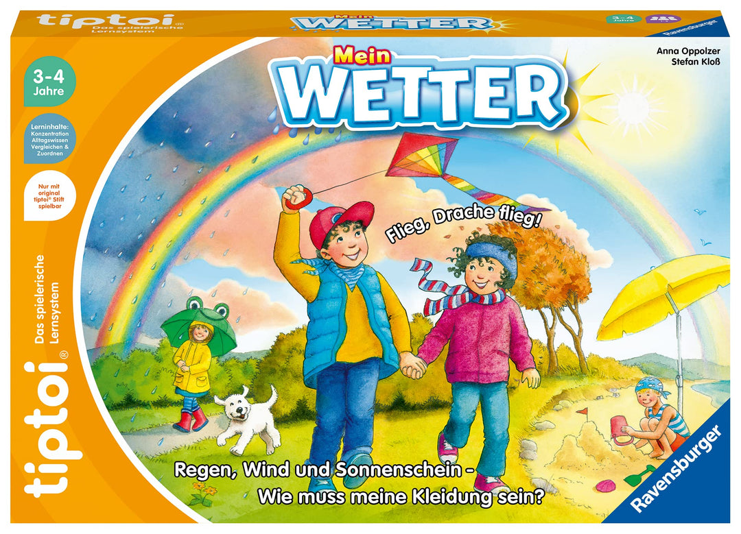 Ravensburger tiptoi Spiel 00118 Mein Wetter Lernspiel ab 3 Jahren für 1-4 Spieler