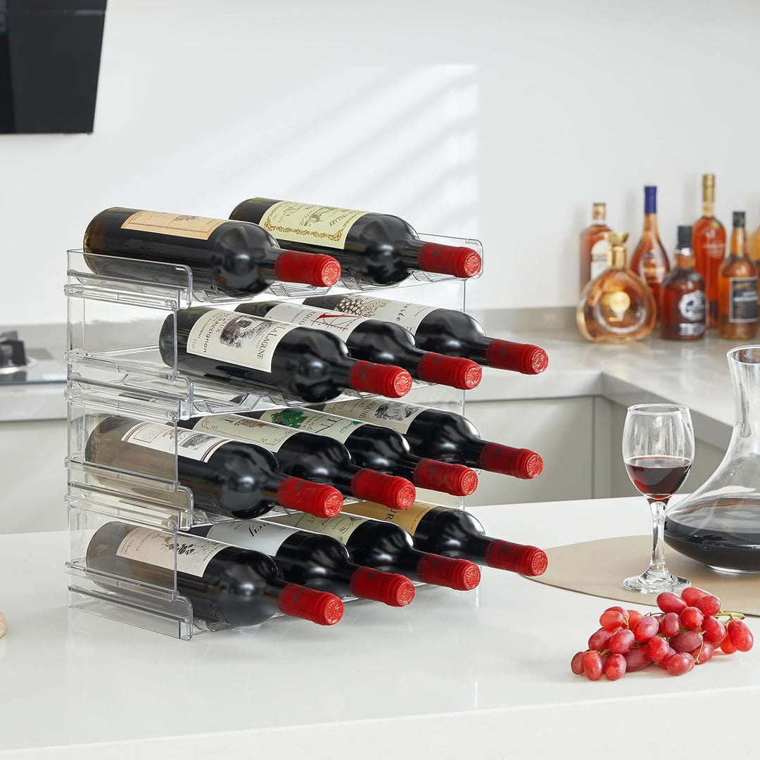 Lifewit Stapelbarer Flaschenhalter für Schrank, Gefrierschrank, Vorratskammer - Kunststoff-Wasserfla