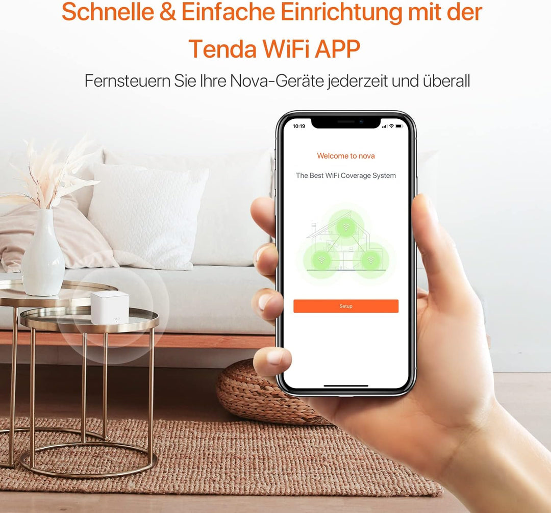 Tenda Nova MW5G (3er Pack) echtes Dual-Band Mesh WLAN (bis zu 300m², 6X Gigabit Ports, AC1200, Gigab