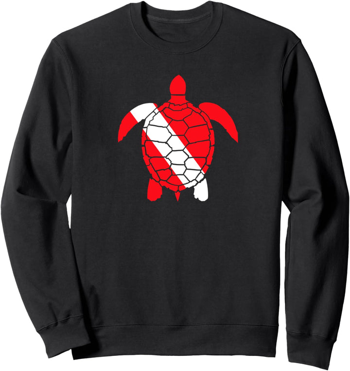 Tauchflagge Meeresschildkröte Tauchen Sweatshirt