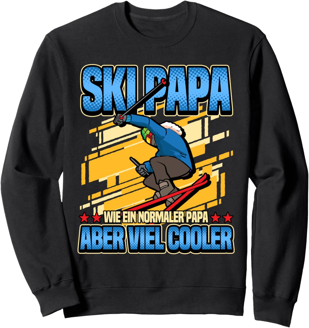 Lustig Ski Skier Berge Skifahren Papa Geschenk Sweatshirt
