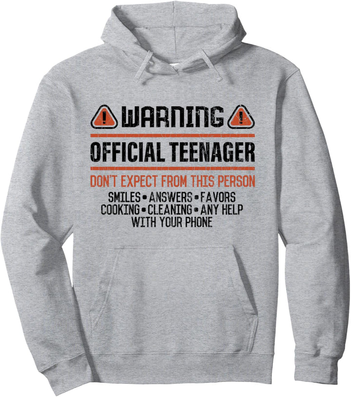 Warnung, offizielles Teenager, lustig, für Jungen und Mädchen, zum 13. Geburtstag Pullover Hoodie