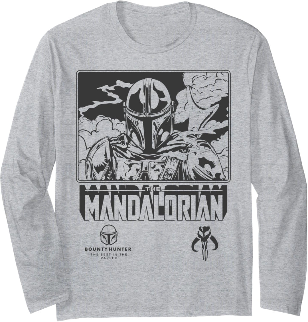 Star Wars: The Mandalorian Outline Poster Langarmshirt