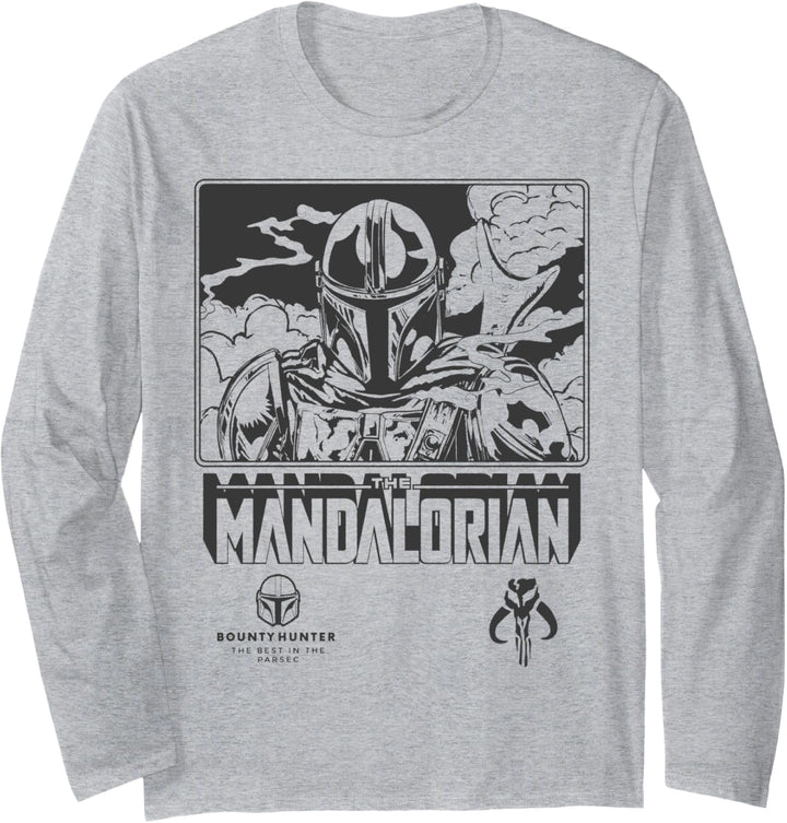 Star Wars: The Mandalorian Outline Poster Langarmshirt