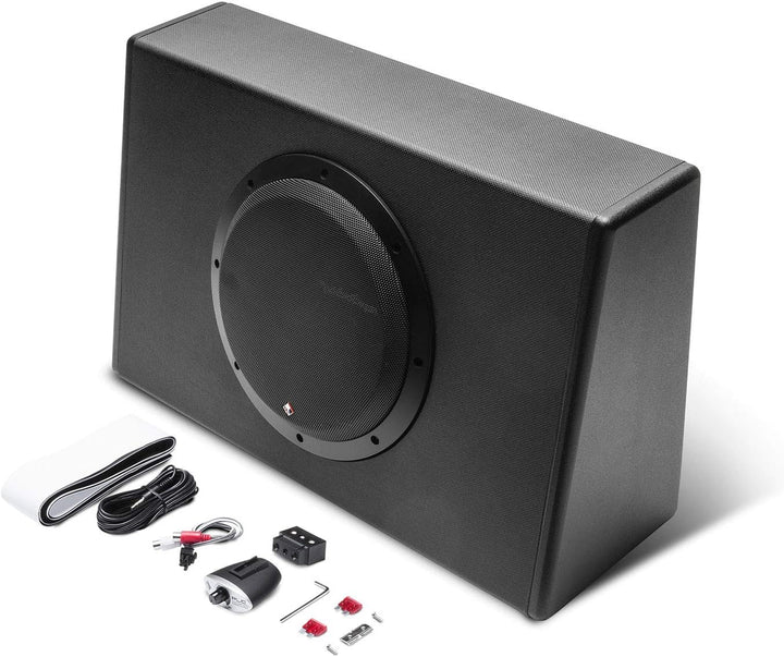 Rockford Fosgate Punch P300-10T - 25 cm Aktiv Subwoofer mit 600 Watt (RMS: 300 Watt) Rot/Ausflug, ei