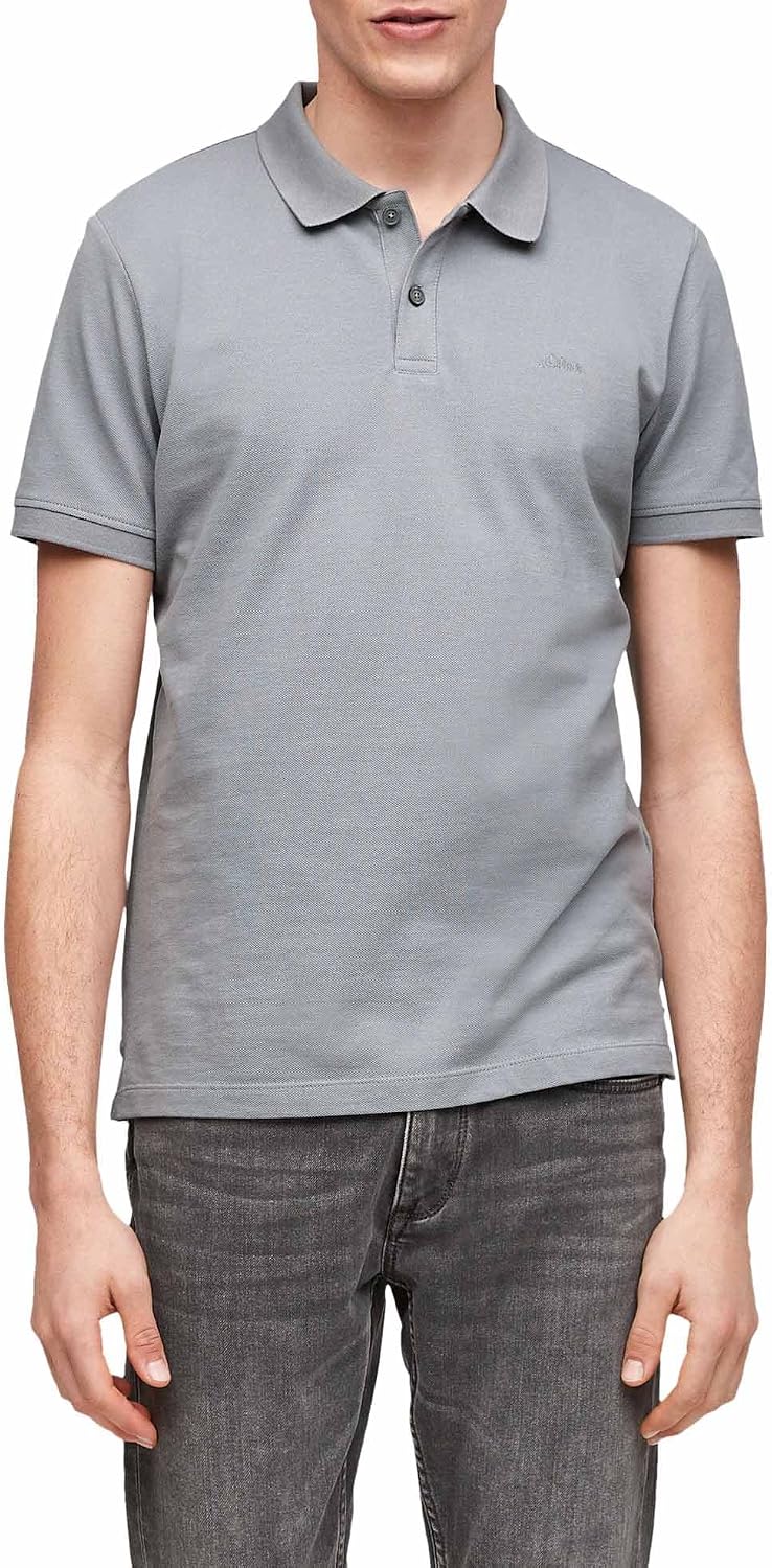 s.Oliver Poloshirt aus Reiner Baumwolle S Grau 9581, S Grau 9581
