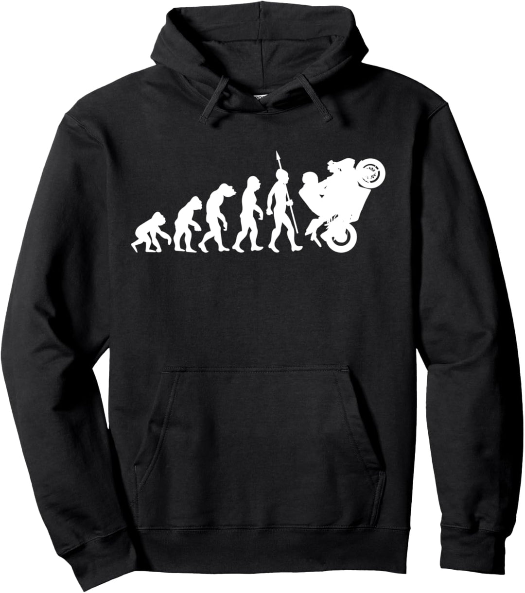 Motorbike Evolution Fun Sport Motorrad Motorsport Bike Biker Pullover Hoodie