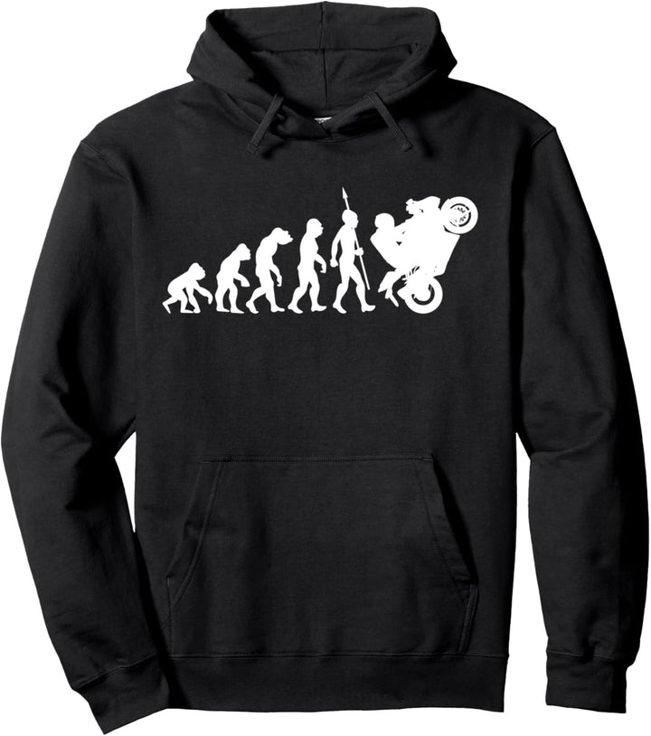 Motorbike Evolution Fun Sport Motorrad Motorsport Bike Biker Pullover Hoodie