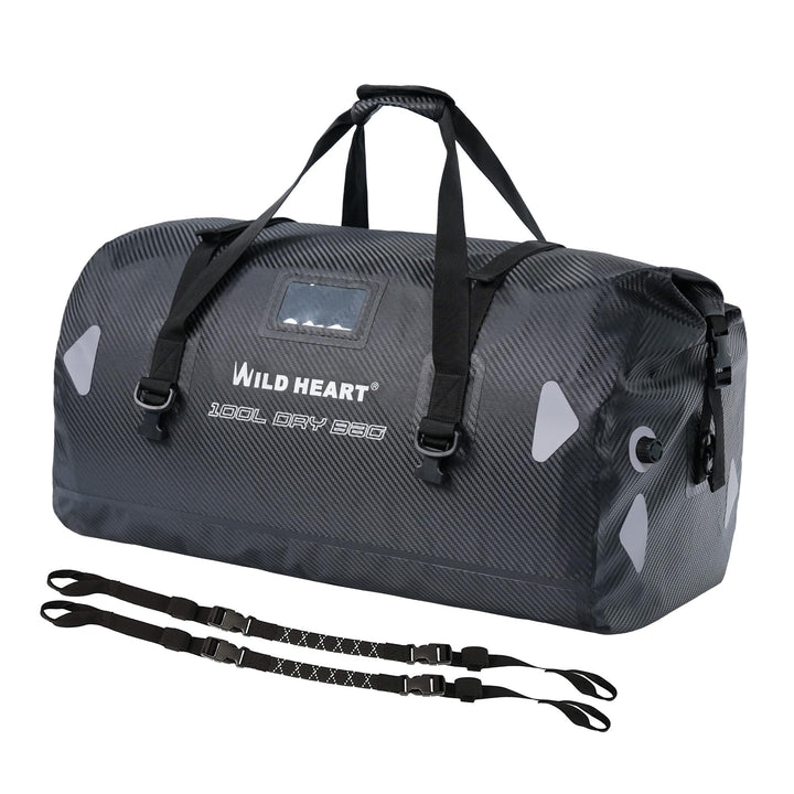 WILD HEART wasserdichte Reisetasche, 40 l 66 l, 100 l, mit verschweissten Nähten, Schultergurten, Ne