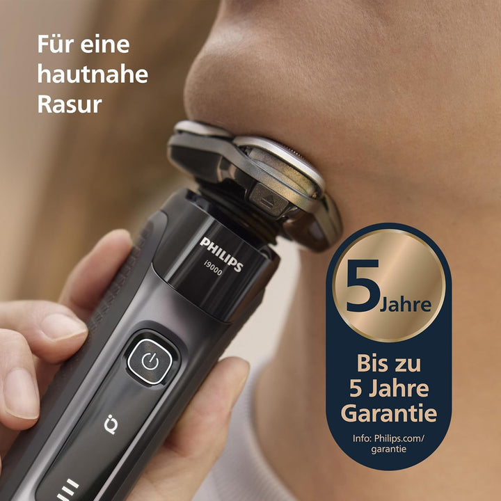 Philips Rasierer i9000, Elektrischer Nass-und Trockenrasierer für Männer mit integriertem Trimmer, s