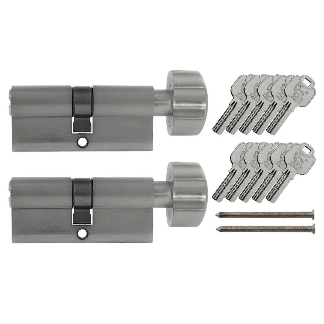2x Knaufzylinder KD 90 mm 45/45 gleichschliessend inkl. 10 Schlüssel