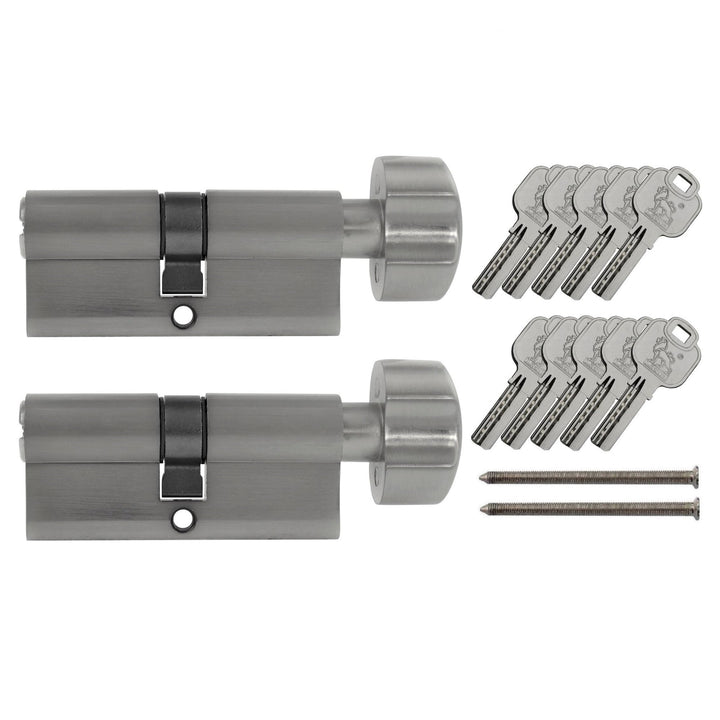 2x Knaufzylinder KD 90 mm 45/45 gleichschliessend inkl. 10 Schlüssel