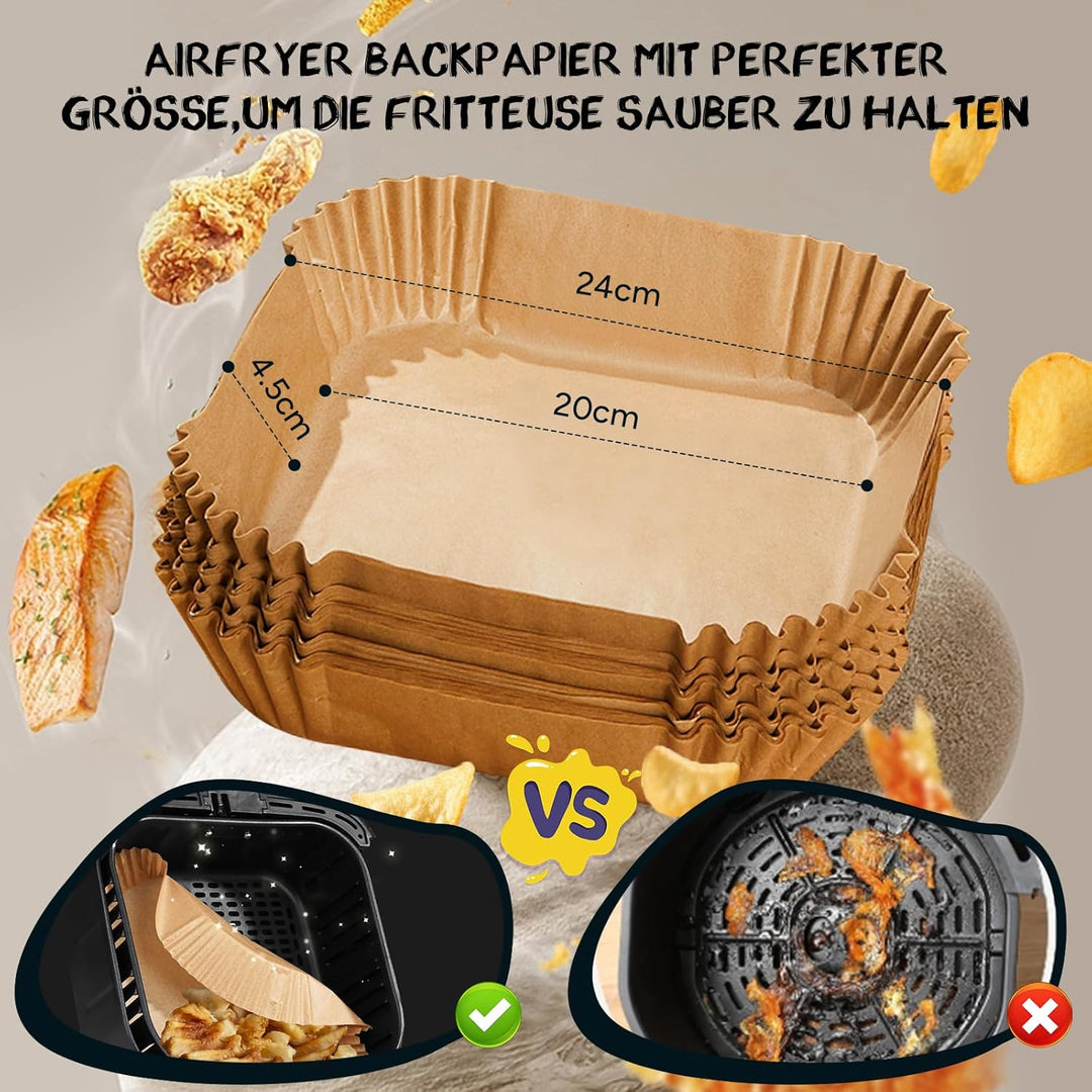 Airfryer zubehör, heissluftfritteuse zubehör mit airfryer backpapier, heissluftfritteuse zubehör pas
