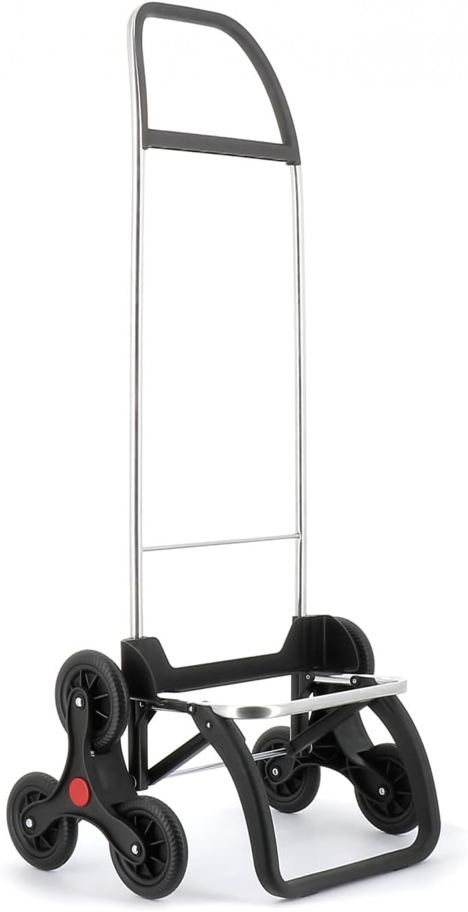 Einkaufstrolley Rolser Saquet LN 6 Räder Treppensteiger - Schwarz, Schwarz
