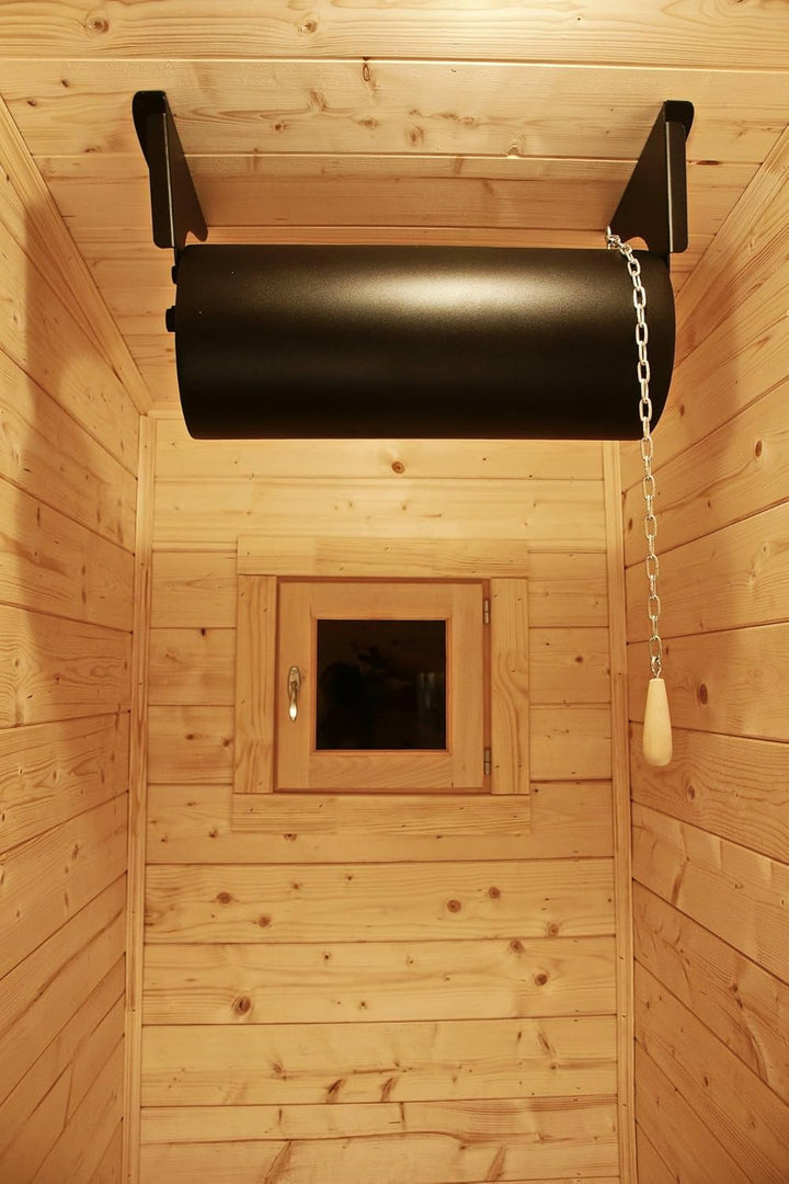 Edelstahl Schwalldusche für die Sauna – 19 Liter, Montierbar, automatische Nachfüllung, Eimerdusche,