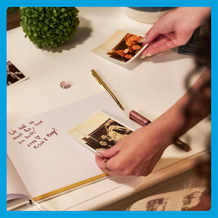 HP Sprocket Fotobox-Maschine Sofort-Farb-Fotodrucker (Weiss) Geschenk-Paket + Zink-Papier (100 Blätt