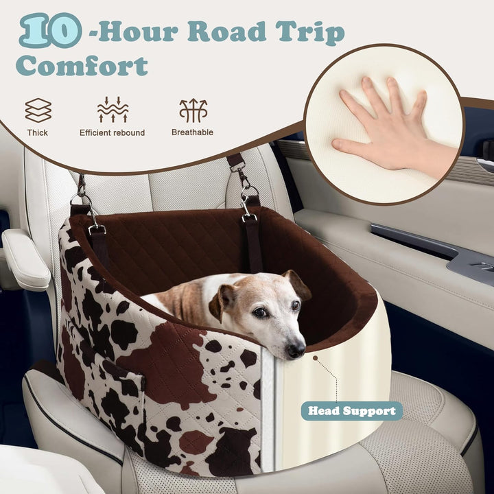 Hunde Autositz für Kleine Hunde – Crash-Schutz, Anti-Rutsch, Schützt Autoinnenraum, Abnehmbar & Wasc