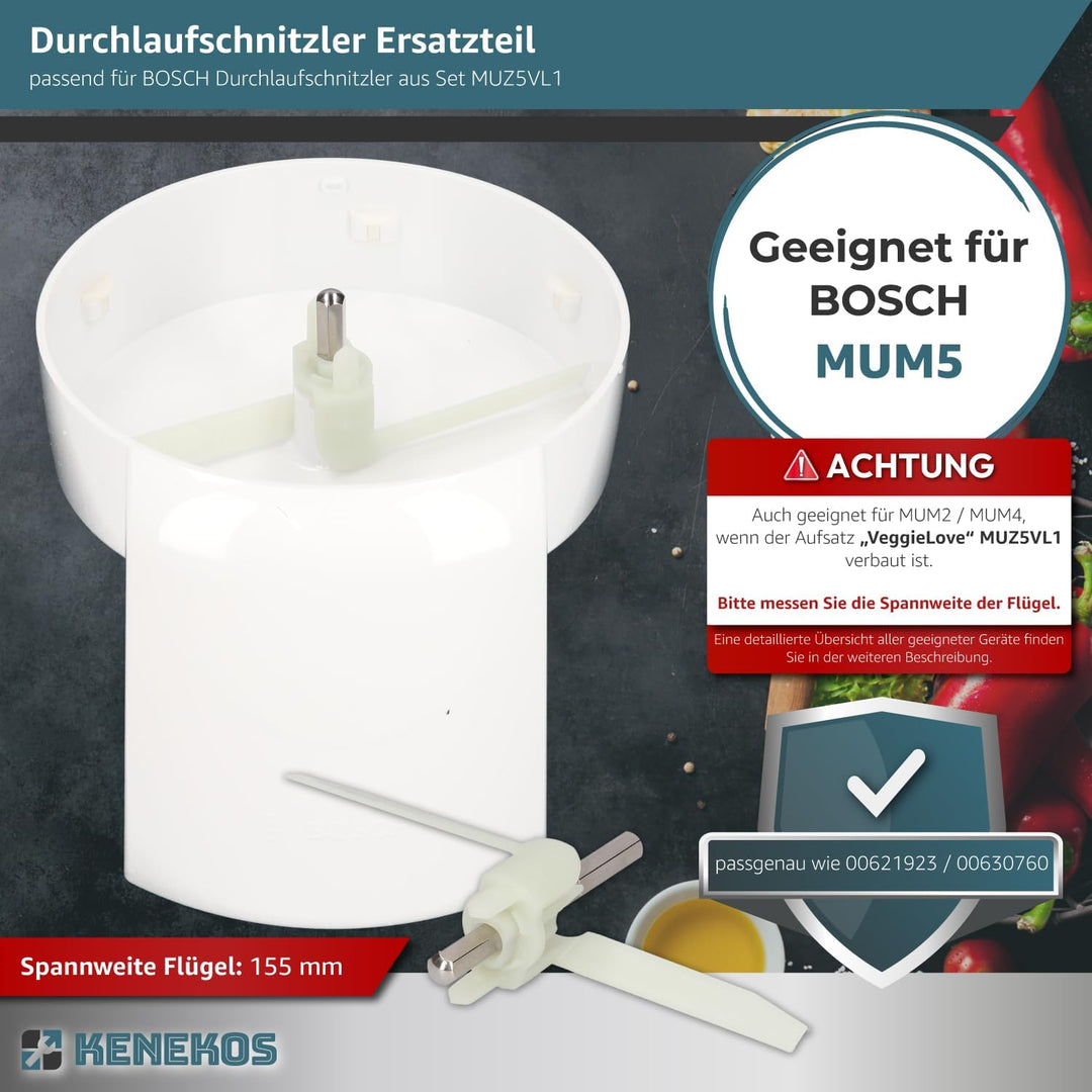 2x Mitnehmer 155 mm kompatibel mit Bosch MUM 5, MUMS MUMV MUZ5, HomeProfessional Exclusiv, VeggieLov