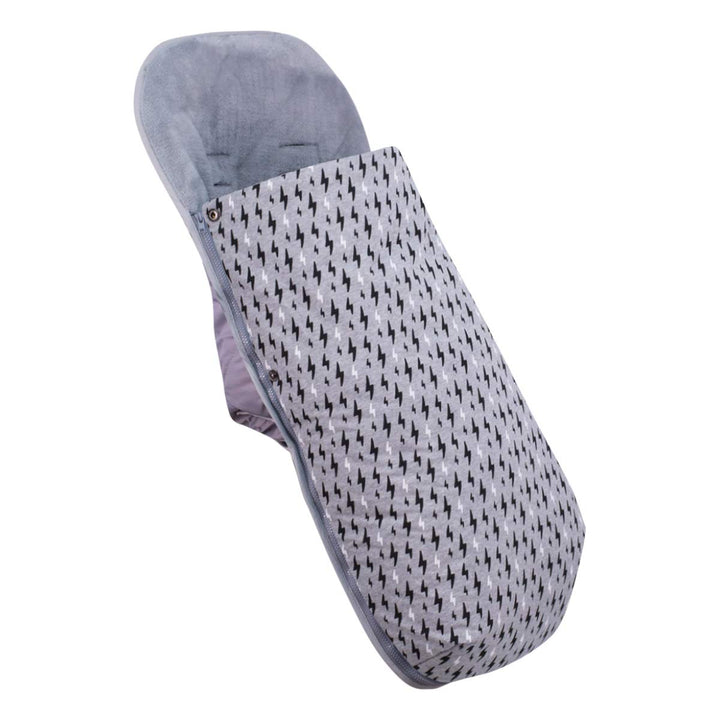 JYOKO KIDS Fusssack für Kinderwagen kompatibel mit Baby Jogger City Mini (Fleece, Black Rayo) BAUMWO