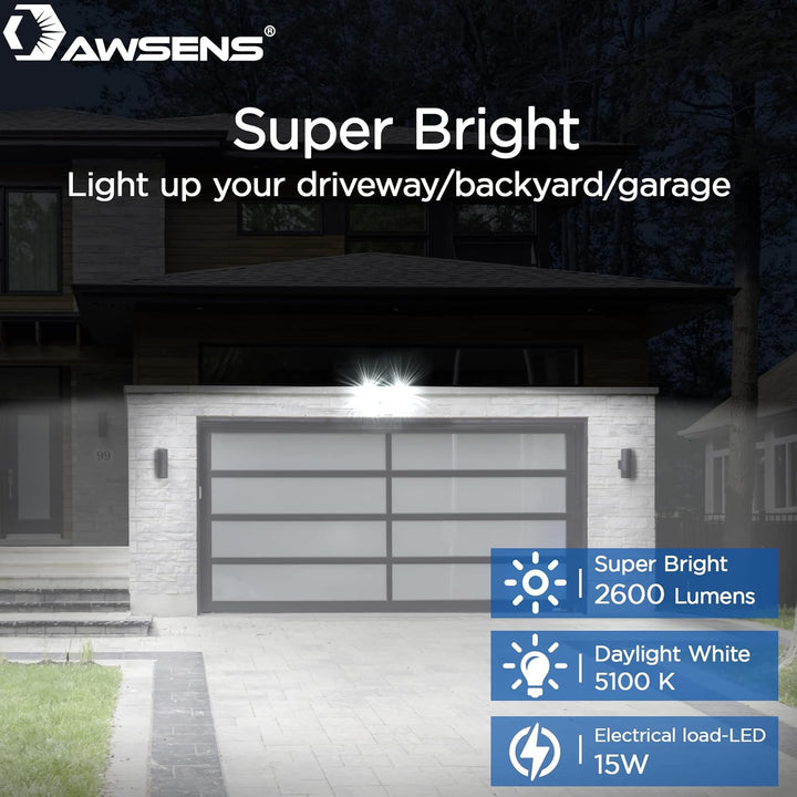 40W LED Sicherheitsleuchten Bewegungsmelder Licht Aussen 180 Grad 4000LM 5000K ETL Wasserdicht Klar
