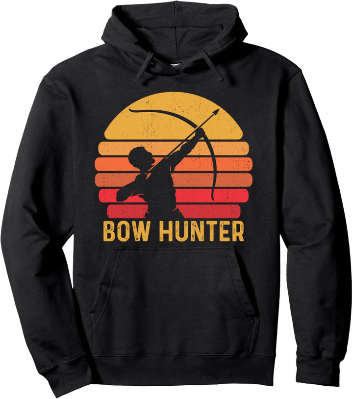 Retro Jäger Bogenschütze Bogen - Vintage Bogenschiessen Jagd Pullover Hoodie