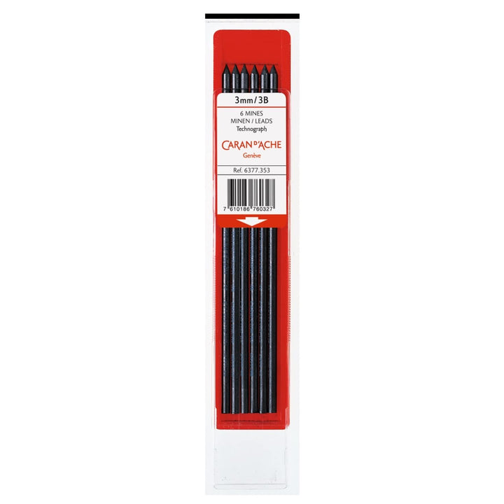 Caran d'Ache Graphitminen Technograph, HB, 2mm, schwarz, 619591