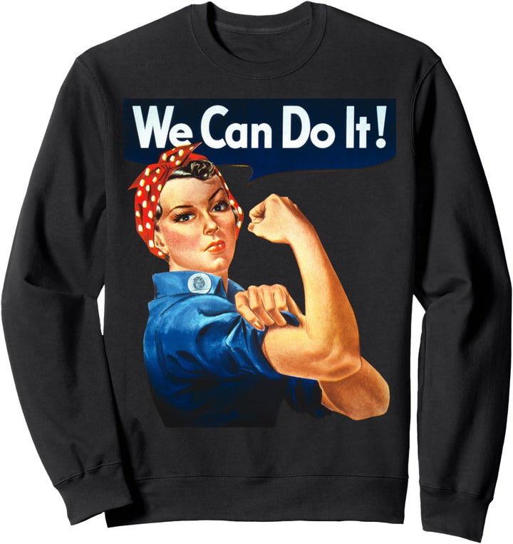 WE CAN DO IT Rosie the Riveter Vintage Feminist Icon Gift Sweatshirt