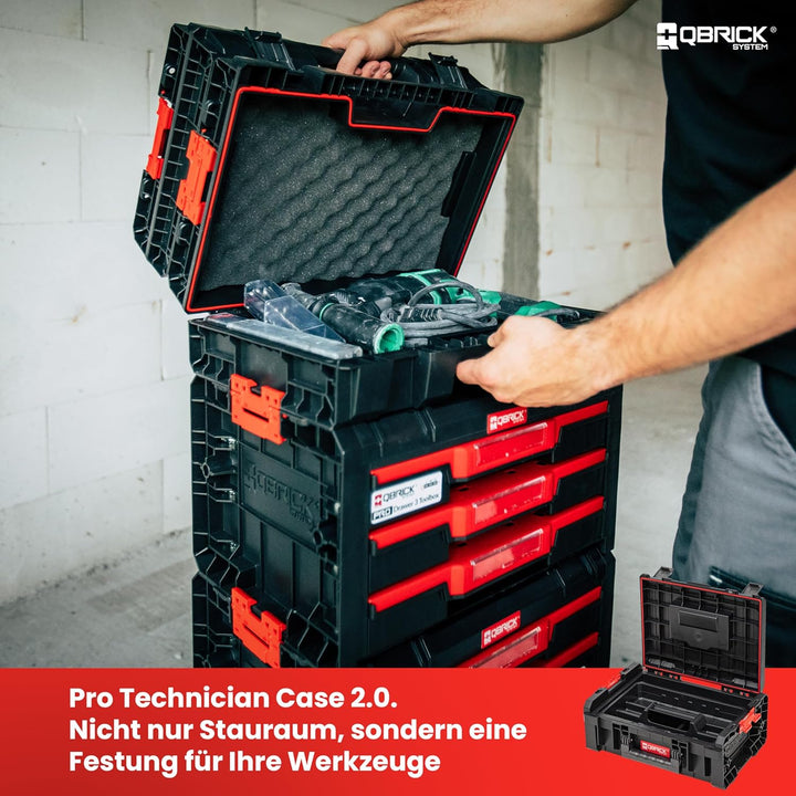 Qbrick System Werkzeugkoffer Werkzeugkasten Leer Werkzeugkiste Transportkoffer Technikerkoffer PRO T