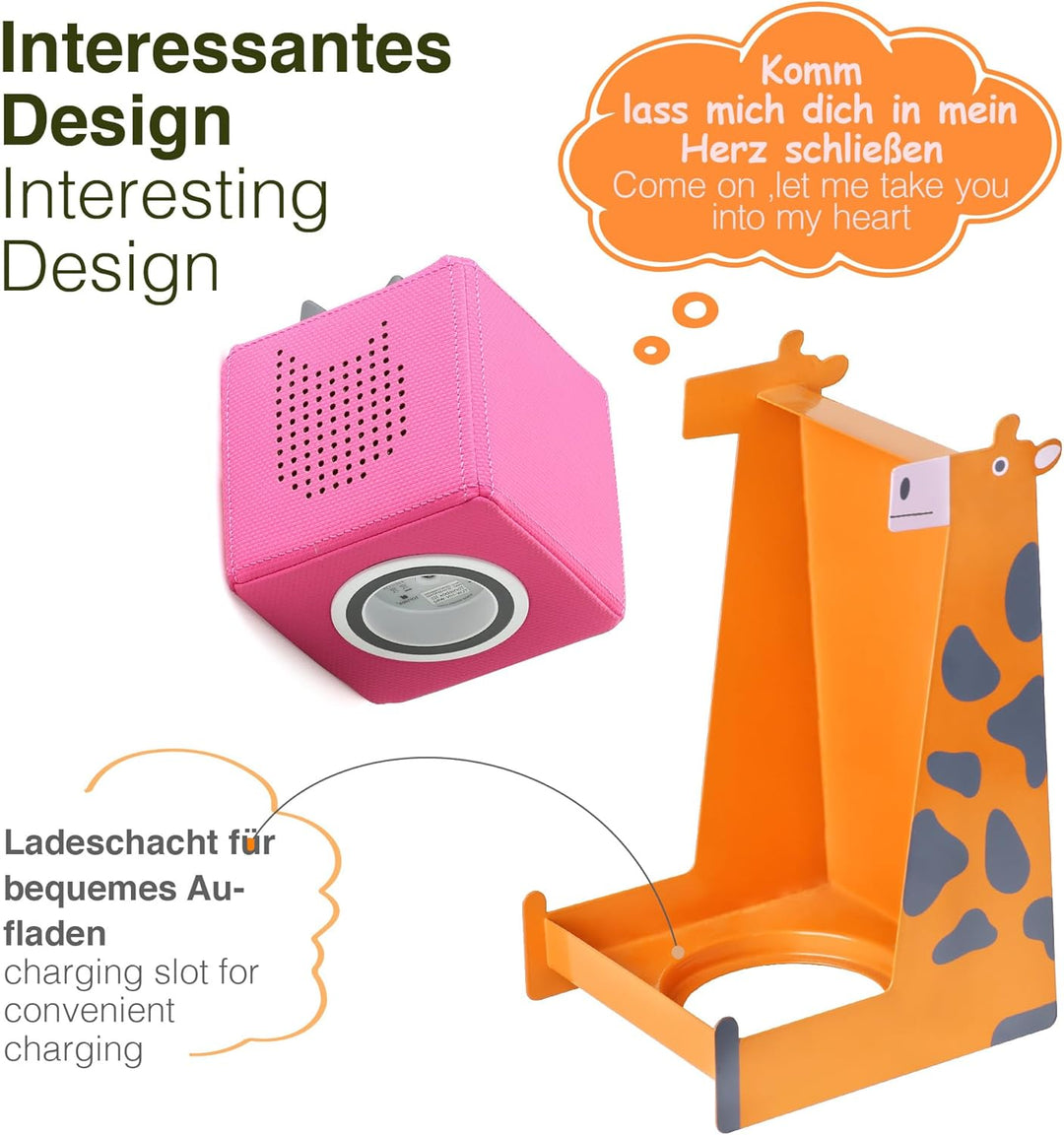 Giraffenform Tonie Regal vollständig magnetisches Toniebox Regal für mehr als 25-35 Figuren + Box To