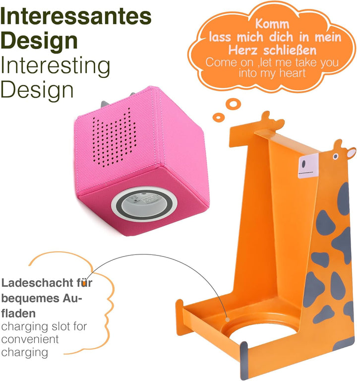 Giraffenform Tonie Regal vollständig magnetisches Toniebox Regal für mehr als 25-35 Figuren + Box To