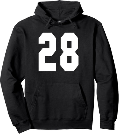 # 28 Team Sports Trikot vorne & hinten Number Player Fan Pullover Hoodie