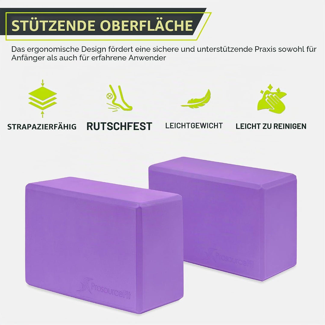 ProsourceFit Uni-Erwachsene Foam Yoga-Blöcke aus Schaumstoff Violett, violett