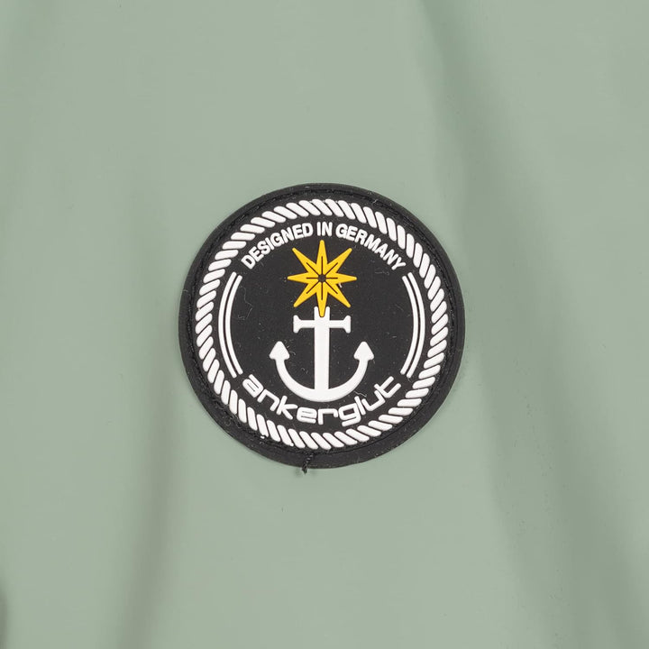 Ankerglut Damen Friesennerz Regenmantel Kapuze Gefüttert Wasserdicht Wetterfest Übergangsjacke 