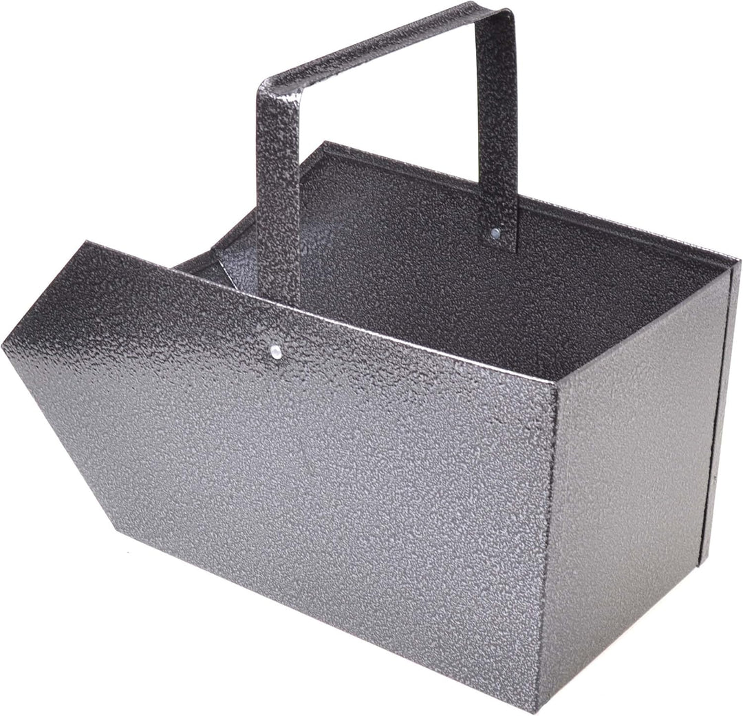 Kohlenkasten Kohlenschütte Aschekasten Aschebehälter Metallkohlenkasten Kohlewanne (Alt silber), Alt