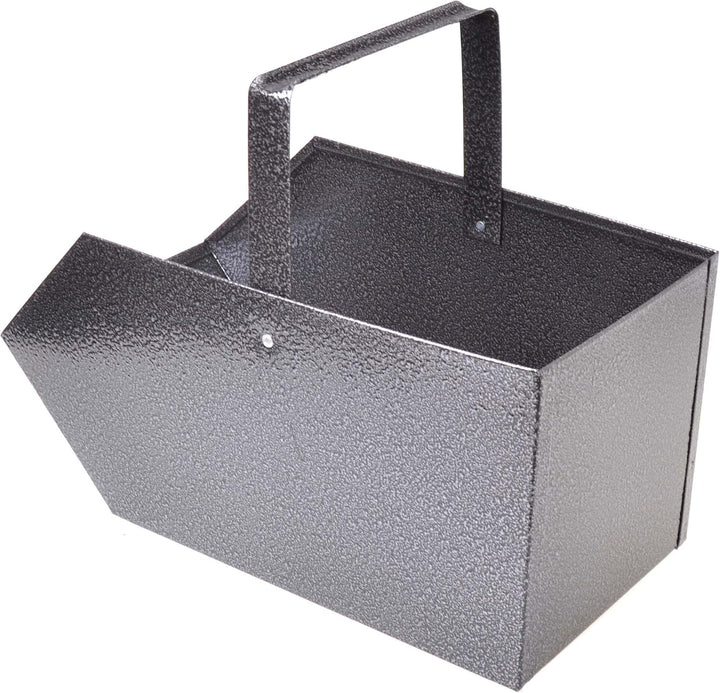 Kohlenkasten Kohlenschütte Aschekasten Aschebehälter Metallkohlenkasten Kohlewanne (Alt silber), Alt