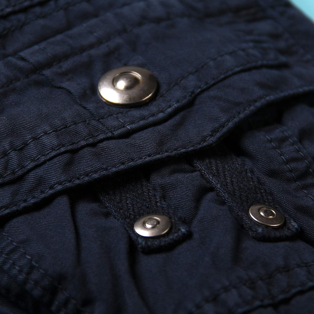 Aeslech Shorts für Frauen mit mehreren Taschen, Cargo-Casual Sommer 42 Dunkelblau, 42 Dunkelblau