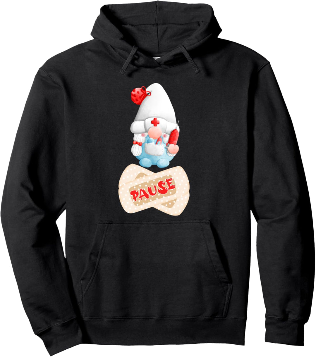 Pausen Gnom für Krankenschwester, Ärztinnen, Pflegerinnen Pullover Hoodie