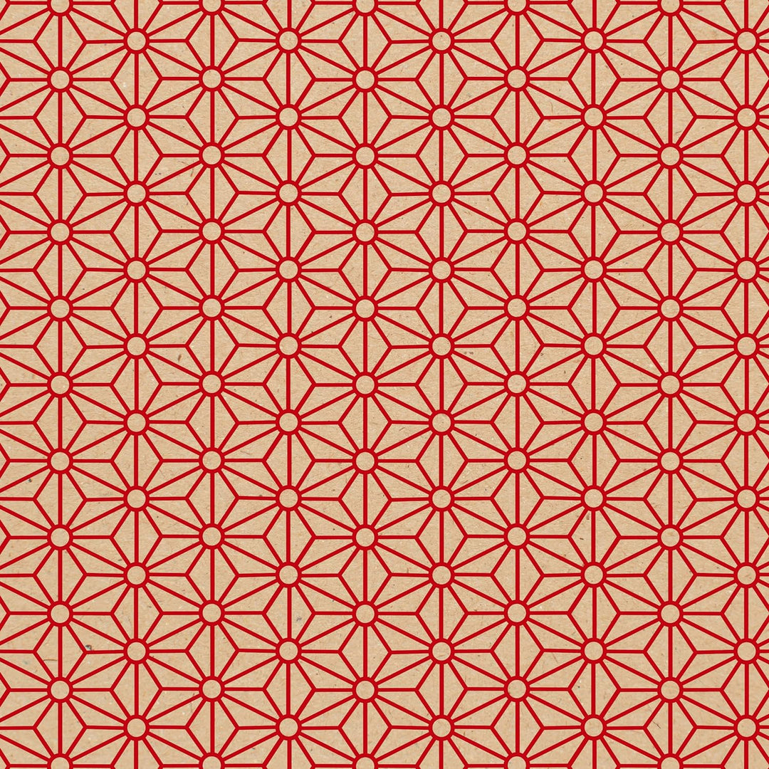 Clairefontaine 223802C Rolle Geschenkpapier mit rote Rauten, 50 x 0,70m, 70g/qm, Recycling Kraftpapi