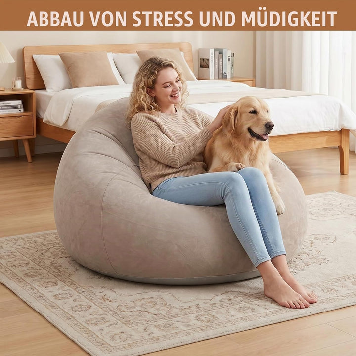 Aufblasbares Sessel Sitzsack, Tragbares Aufblasbares Luftsofa, Aufblasbarer Liegestuhl Outdoor Campi