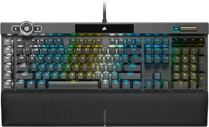 Corsair K100 RGB Optisch-Mechanische Gaming-Tastatur (OPX Optical: Blitzschnelle & Linearer, RGB Bel
