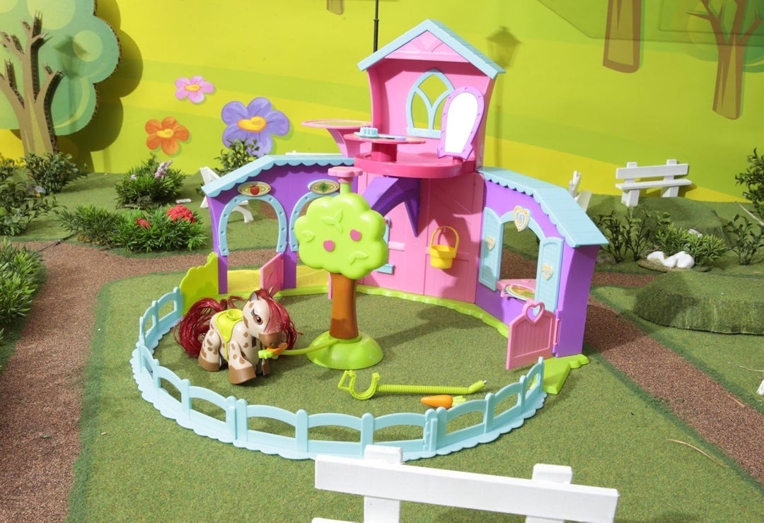 Giochi Preziosi PTN03000, Spielset Ranch mit 1 Pony, Mehrfarbig