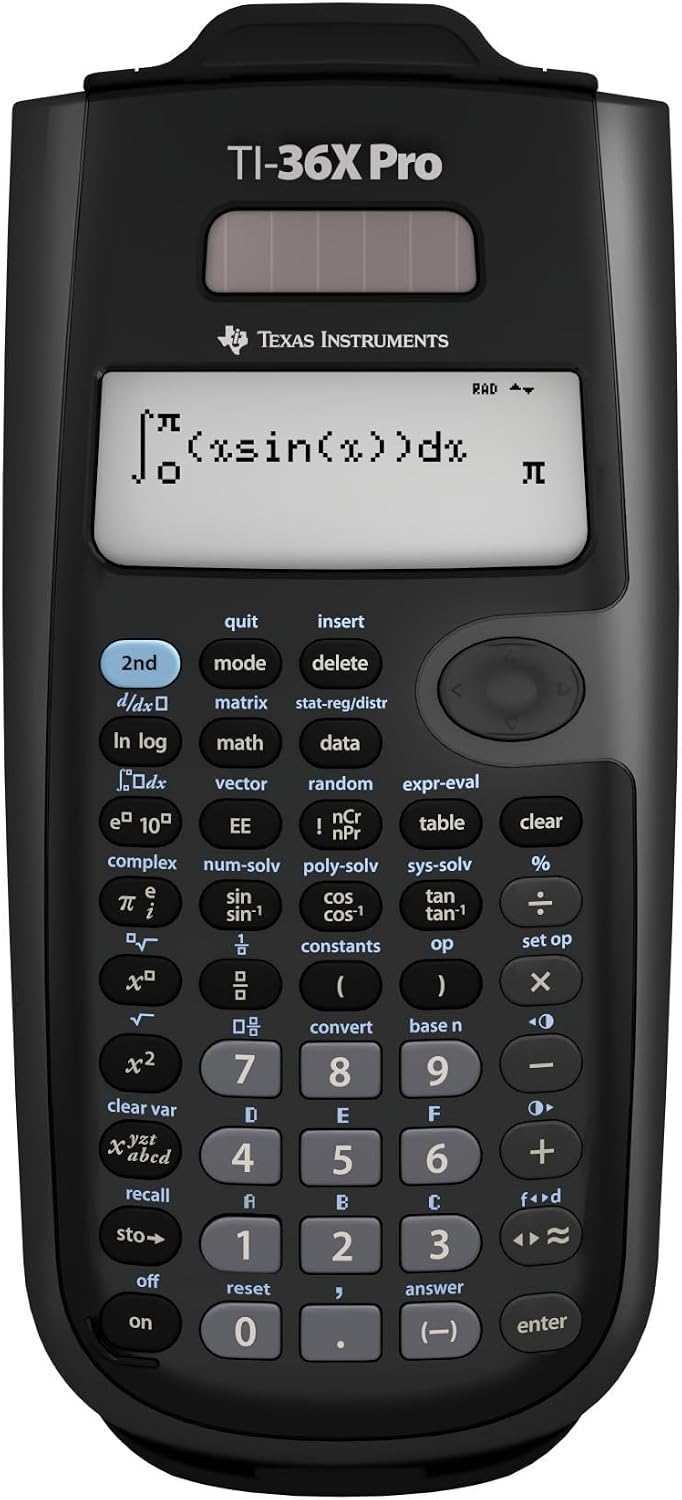 Texas Instruments TI-36X PRO Schulrechner (4-zeilig), nur mit französischer Anleitung und Sprache, 3
