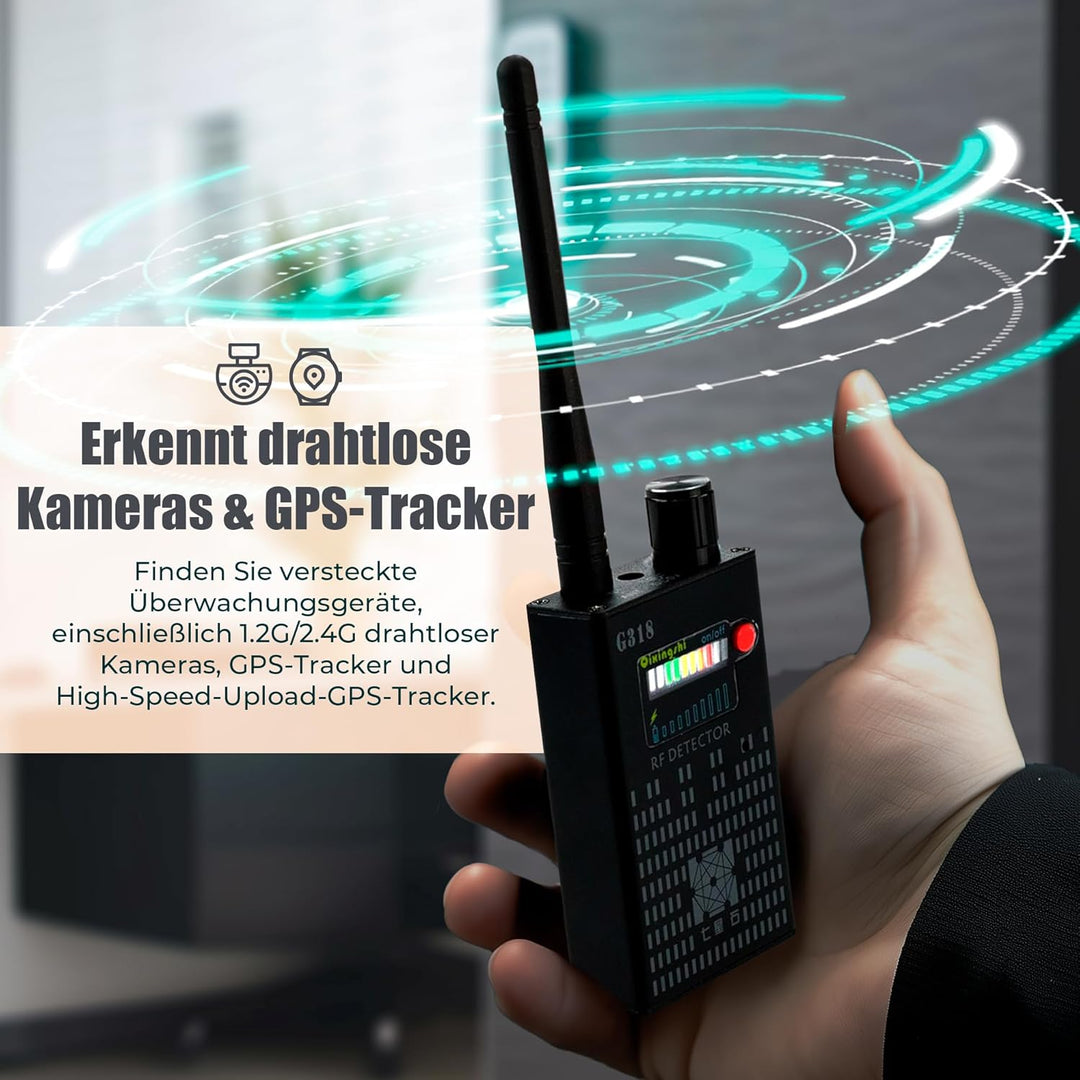 Super-Detektor G318, Kamera- und Wanzen Detektor, Suchgerät zum Aufspüren von GPS Sendern, versteckt