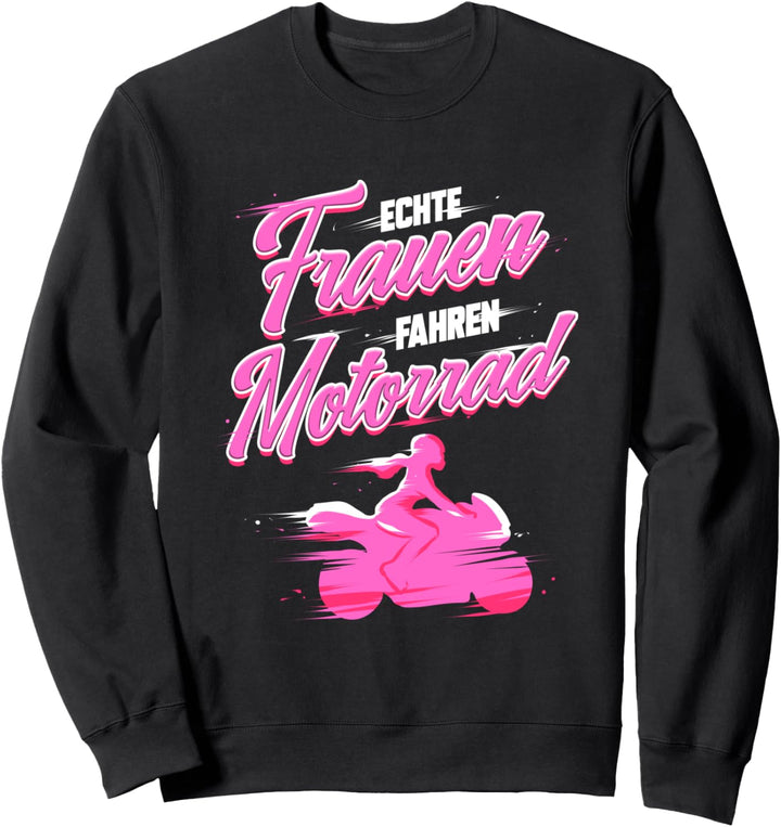 Motorradfahrerin Geschenk Motorsport Frauen Motorrad Damen Sweatshirt