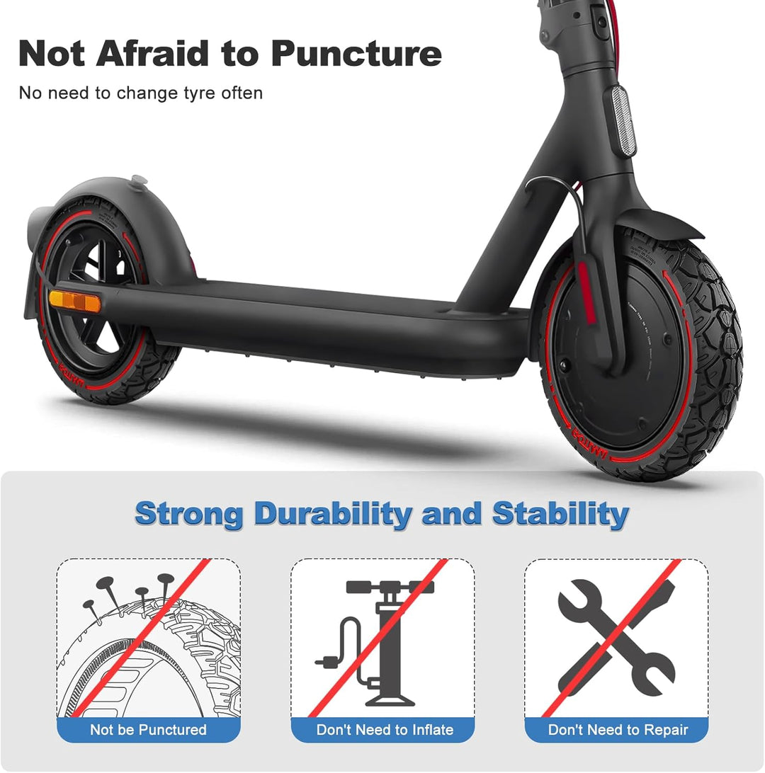 60/70-7.0 Reifen Offroad für Xiaomi 4 Pro Vollgummireifen E-Scooter (1. Gen), Abriebfeste & Pannensi